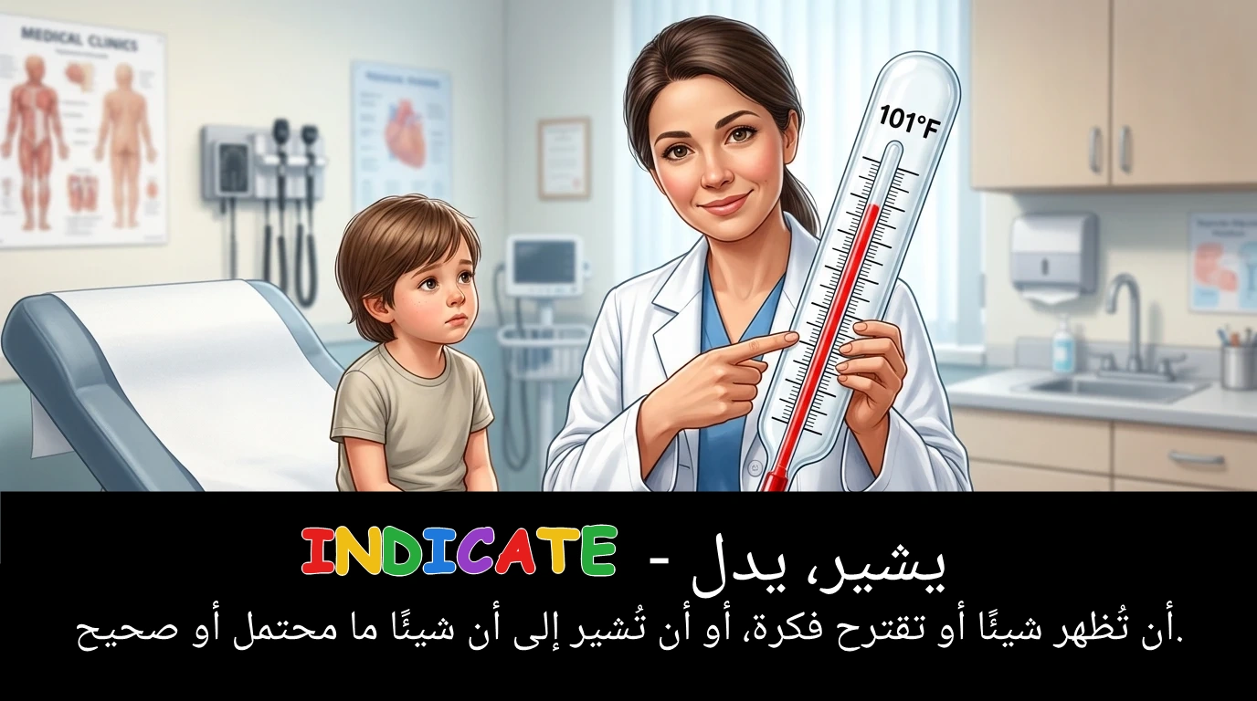 Arabic Illustration for indicate